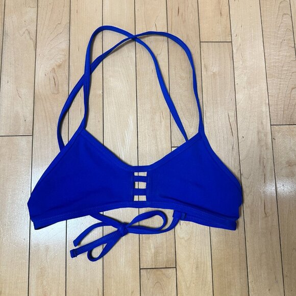 JOLYN Tomcat Style Bikini Top Swimsuit Swim Size Medium Cobalt Royal Blue - Picture 2 of 7